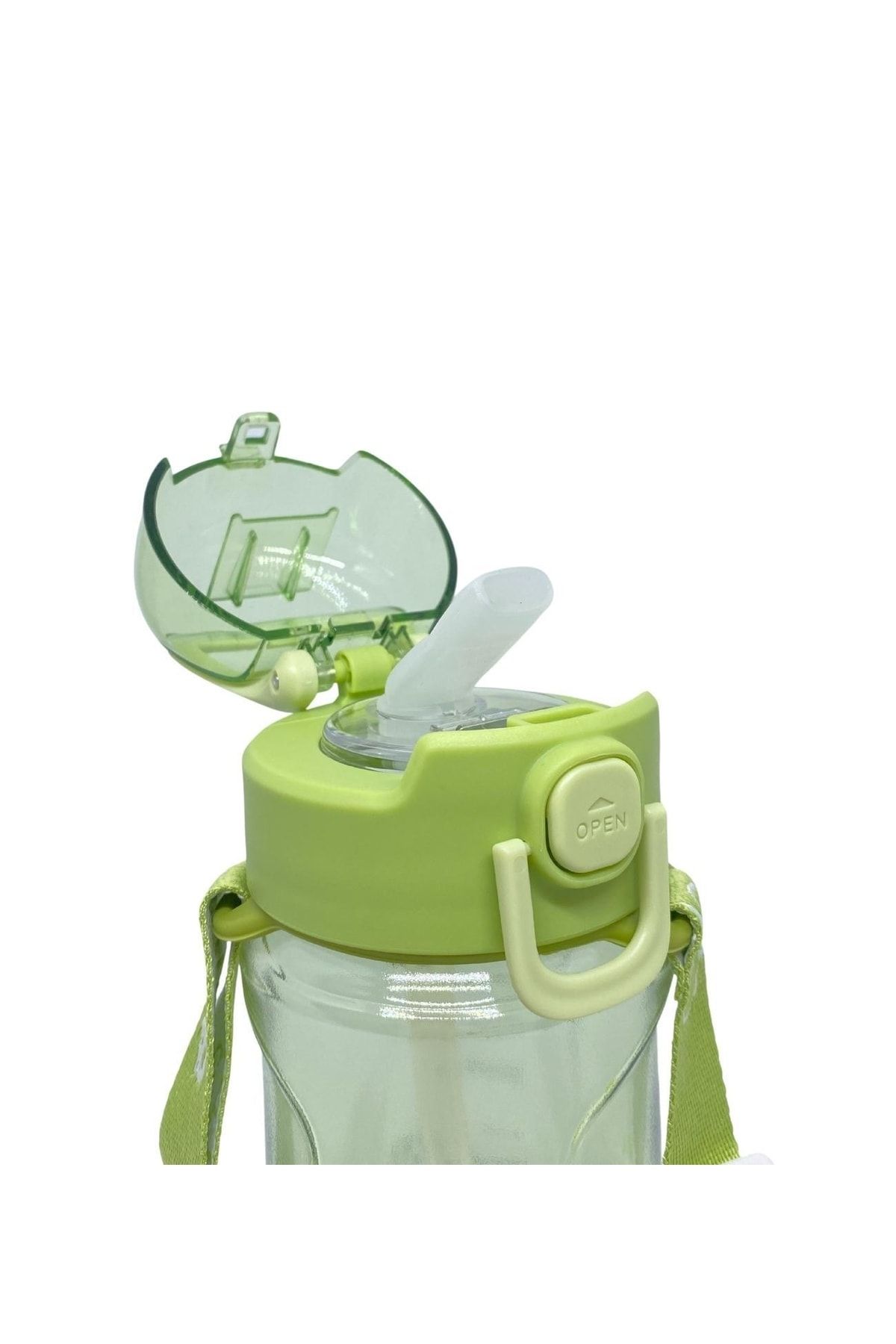 DILLER-550ml Animal Pattern Tritan Water Bottle with Straw and Hanger 2