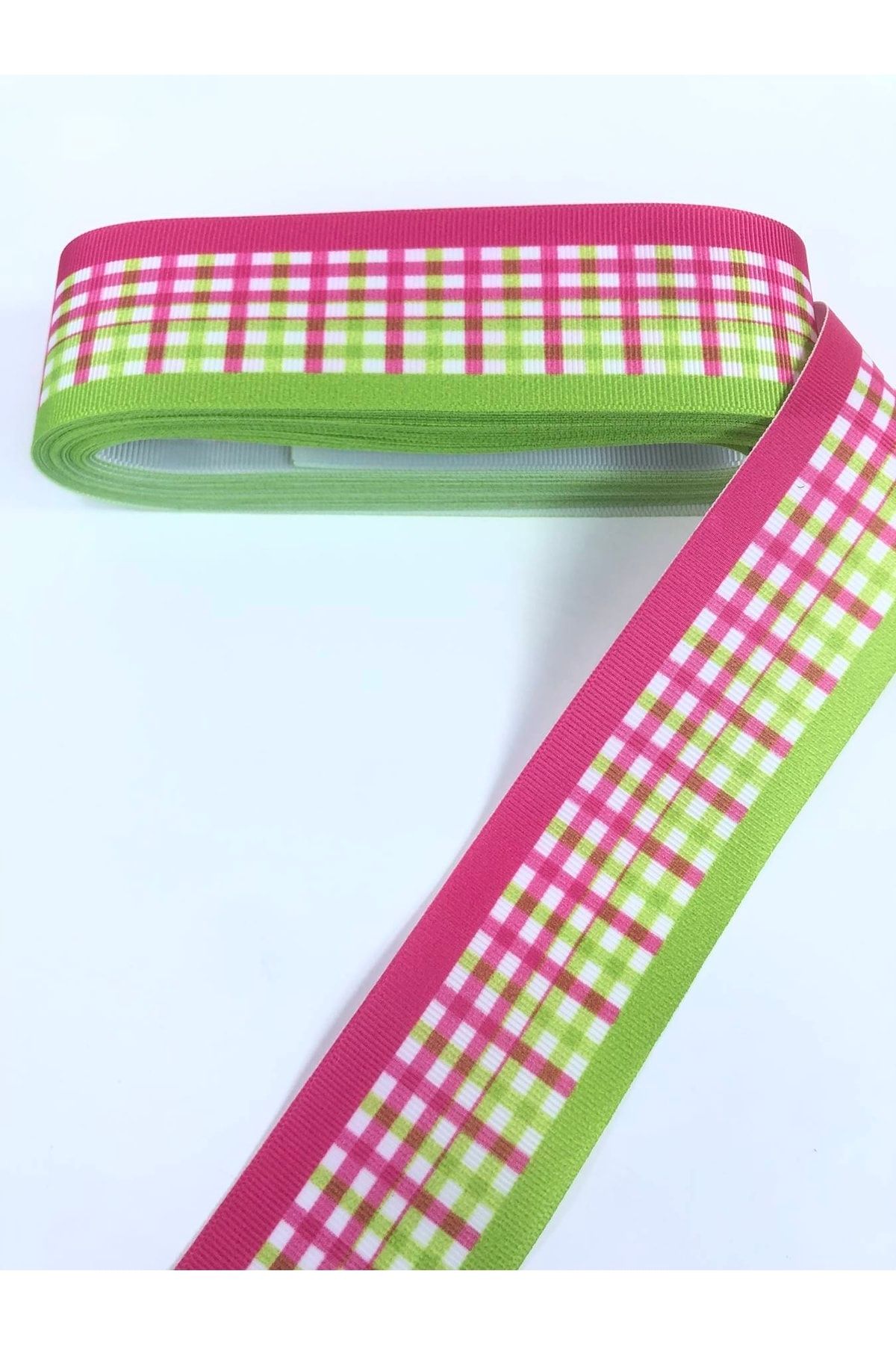 Hobigram-Panglică grosgrain cu model pătrat gri roz Prețul este pentru 1 metru – Panglică, design elegant, accesoriu pentru femei – 7