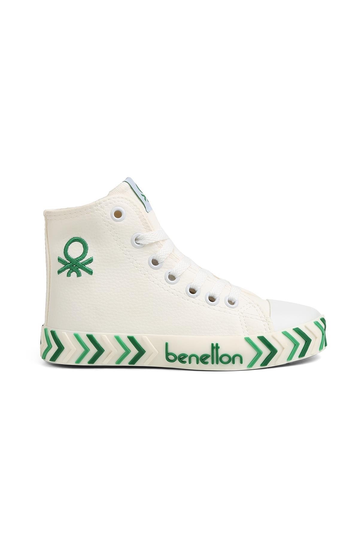 Benetton ® | Bn-30744 - 3374 Beyaz Yeşil - Çocuk Spor Ayakkabı