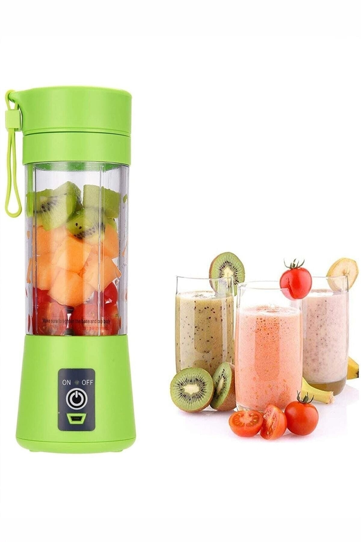 STFAST Taşınabilir Şarjlı Shaker Smootie El Blender Hızlı Bebek Maması Hazırlama Aleti 6 Bıçaklı Yeşil fotoğrafı 3 (önizleme)