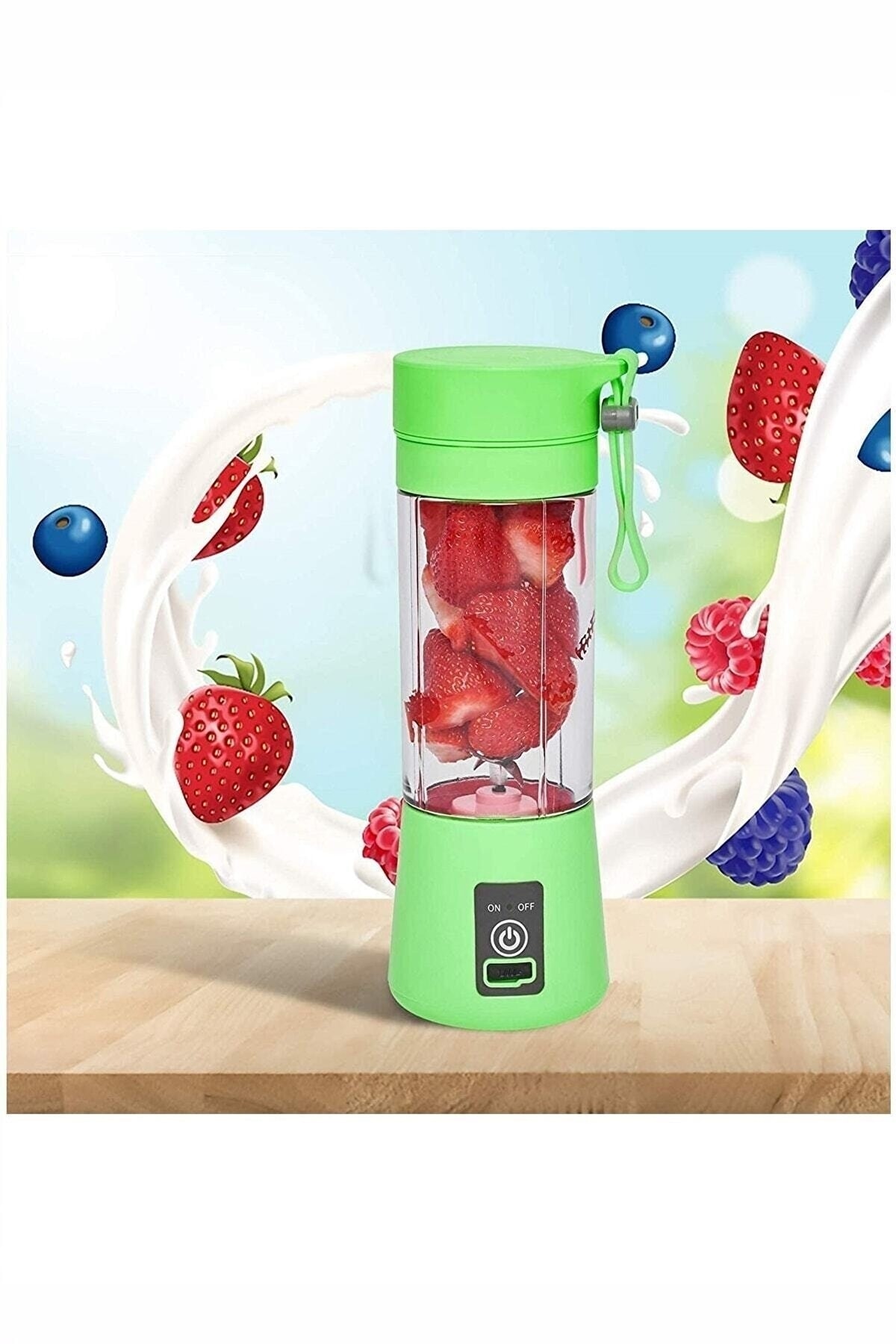 STFAST Taşınabilir Şarjlı Shaker Smootie El Blender Hızlı Bebek Maması Hazırlama Aleti 6 Bıçaklı Yeşil fotoğrafı 4 (önizleme)