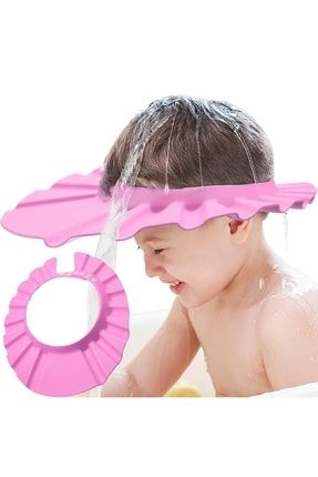 Bebek Duş Başlığı, Göz, Ağız Ve Kulaklara Su Kaçmasını Önleyeci Pembe Şapka. 8681830600442