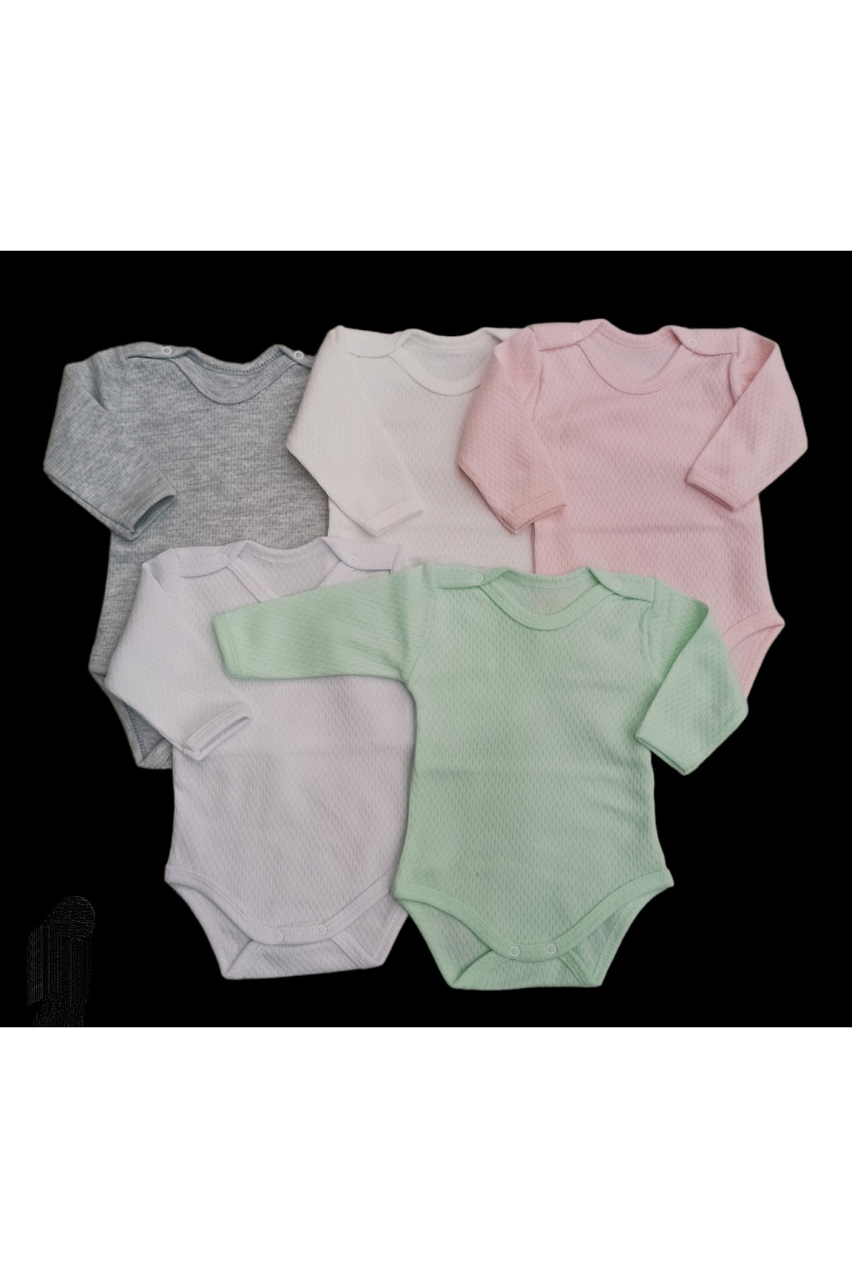 بادی نوزادی دخترانه سفید özdemirli bebe | 8 اورجینال - تصویر 3