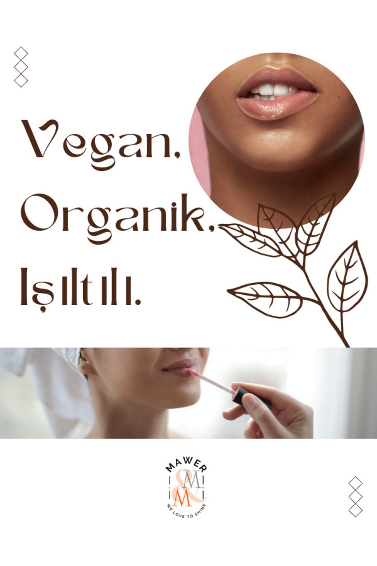 Lipgloss Dudak Parlatıcısı Çilekli Pembe Organik Vegan Doğal Pembe Sedefli E Vitaminli