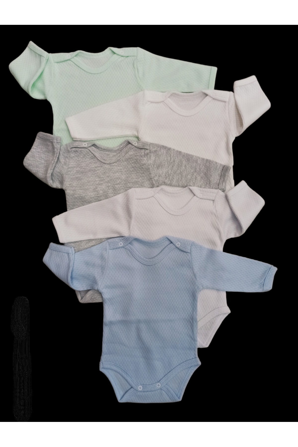 بادی نوزادی دخترانه سفید özdemirli bebe | 8 اورجینال - تصویر 3