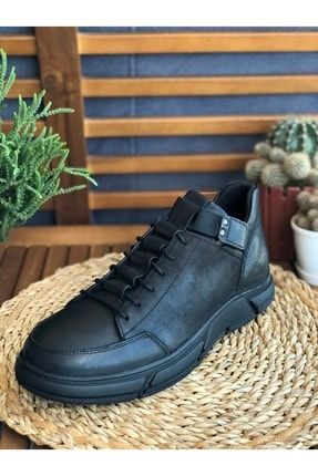 Hakiki Deri 2022 Winter Collection Siyah Erkek Ayakkabı DRP-001