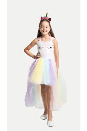 Unicorn Elbise Kız Çocuk Kostüm 74205273
