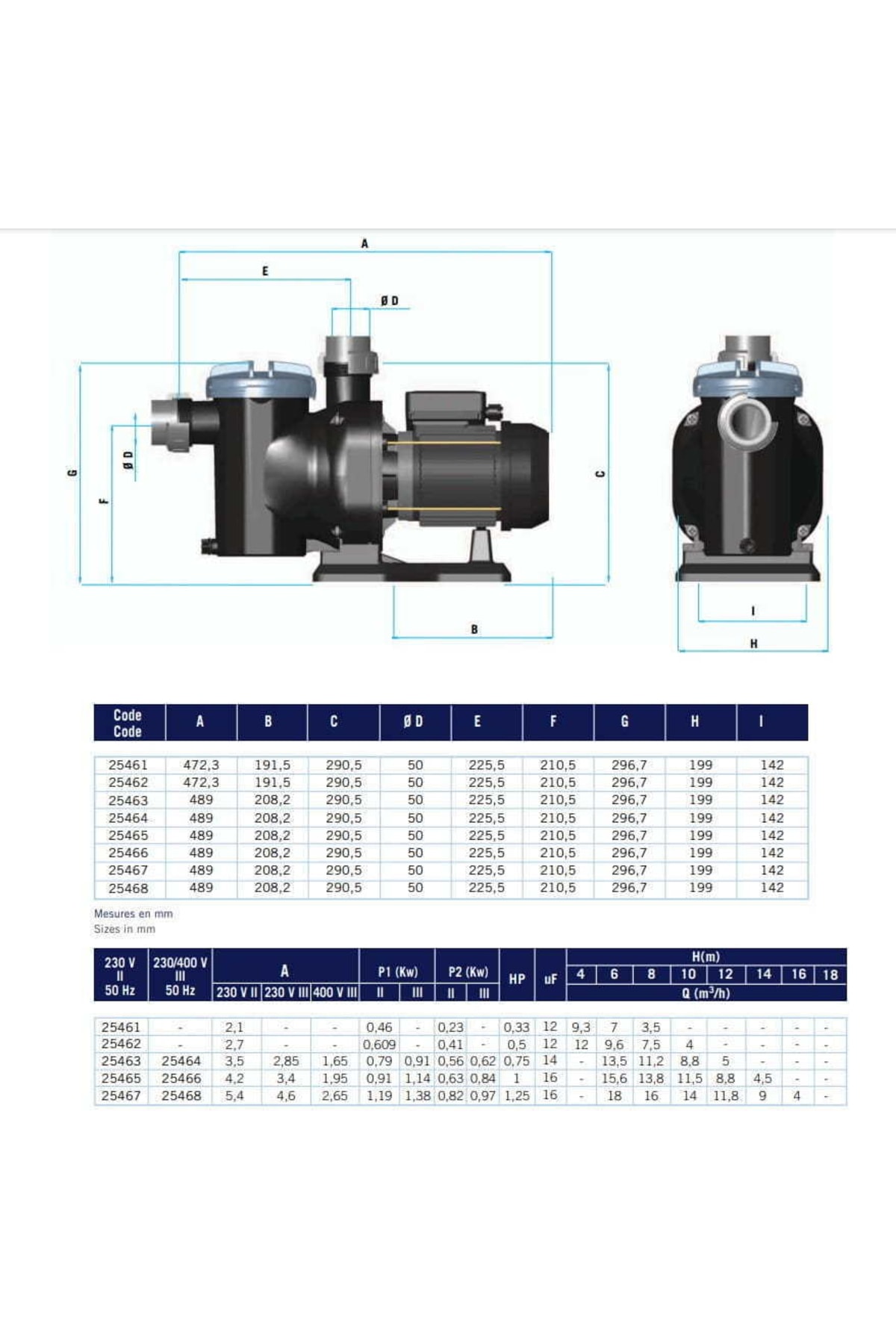 Havuz Pompası Sena 1 Hp 380 Volt 3