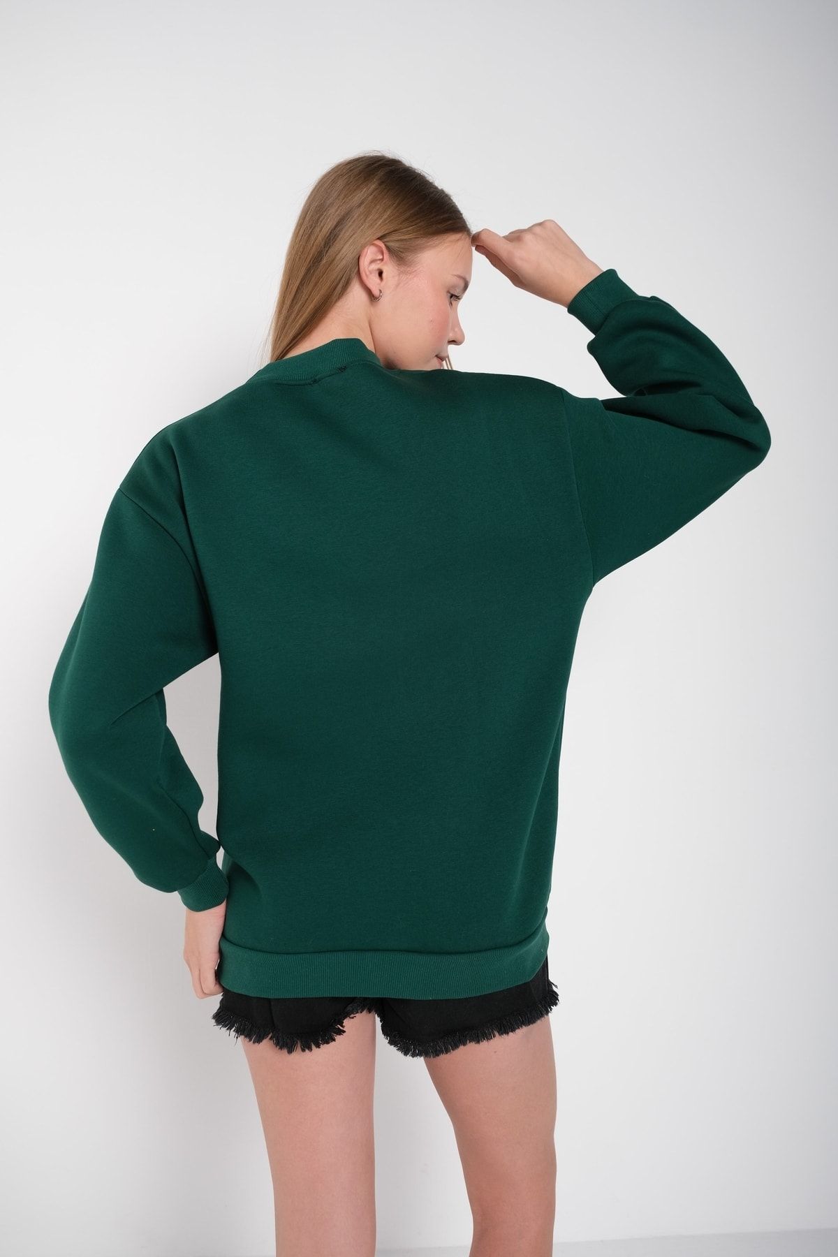 Dark green on sale crew neck sweatshirt