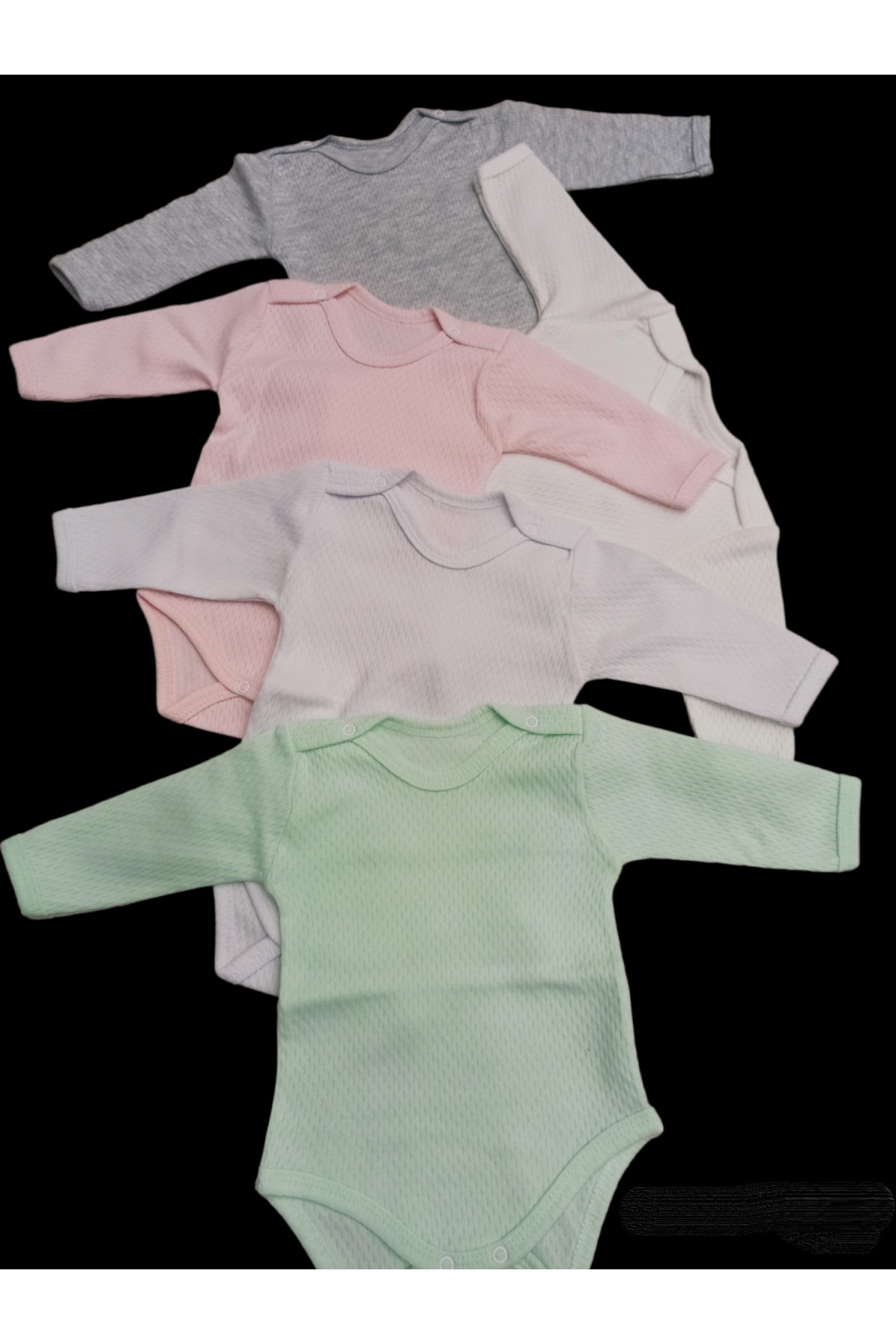 بادی نوزادی دخترانه سفید özdemirli bebe | 8 اورجینال - تصویر 5