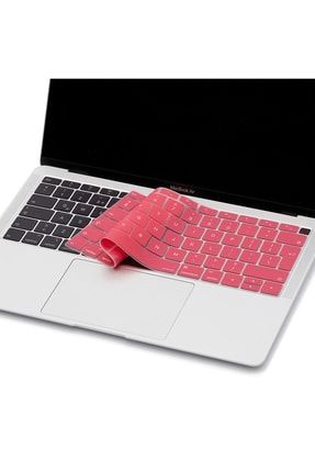 Laptop Macbook Air ile Uyumlu Klavye Koruyucu TouchID A1932 2018/19 Avrupa İngilizce Baskı 000785