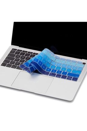 Laptop Macbook Air Uyumlu Klavye Koruyucu A1932 2018/2019 US İngilizce-Türkçe Baskı Ombre 000712