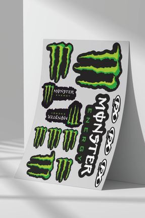 Monster Sticker Seti, Düz Yüzeyler Için A4 Boyutu Çıkartma Etiket Seti SM1012