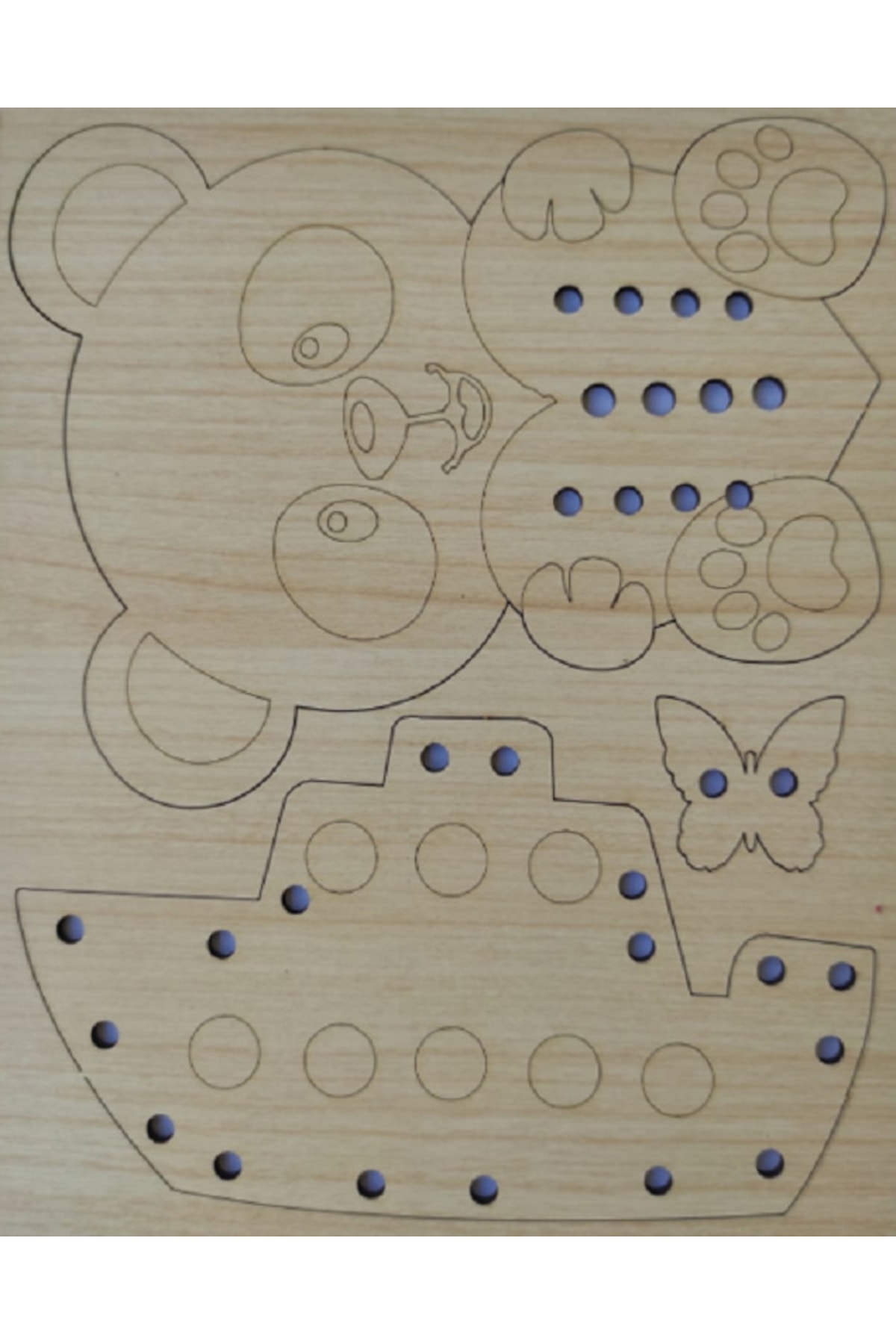 Trendy Toys Eğitici Ahşap Ip Geçirme Örgü Seti 25 Parça Montessori El Kası Geliştirme fotoğrafı 4 (önizleme)