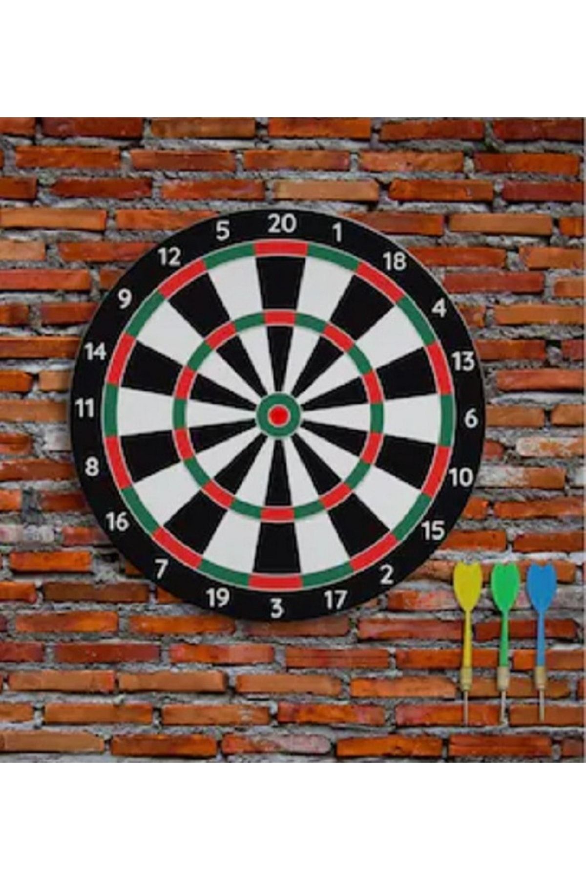 hediyeconcepti Çift Taraflı 35 cm Dart Tahtası ve 4 Adet Ok