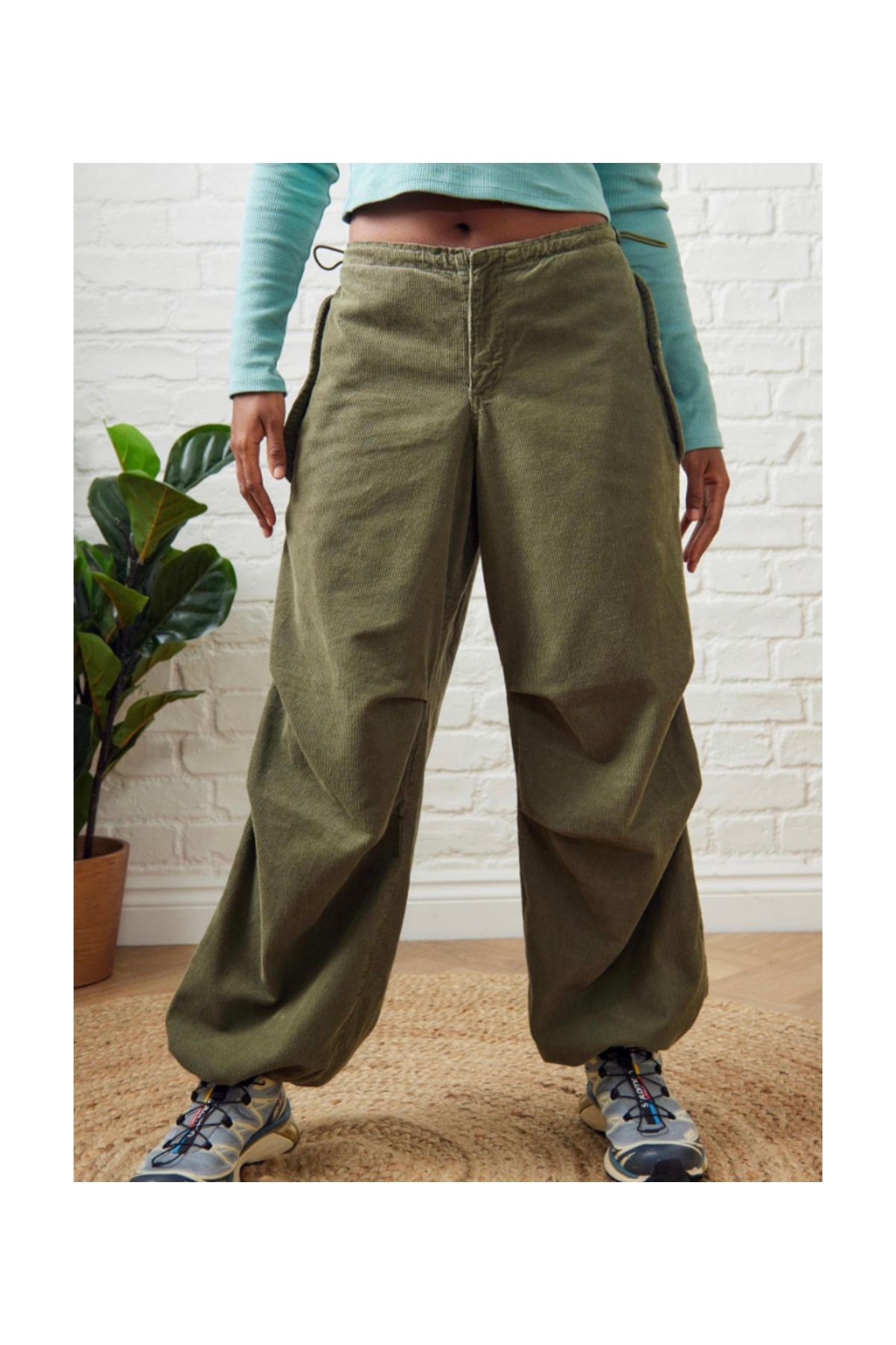 Loose fit clearance elasticated trousers