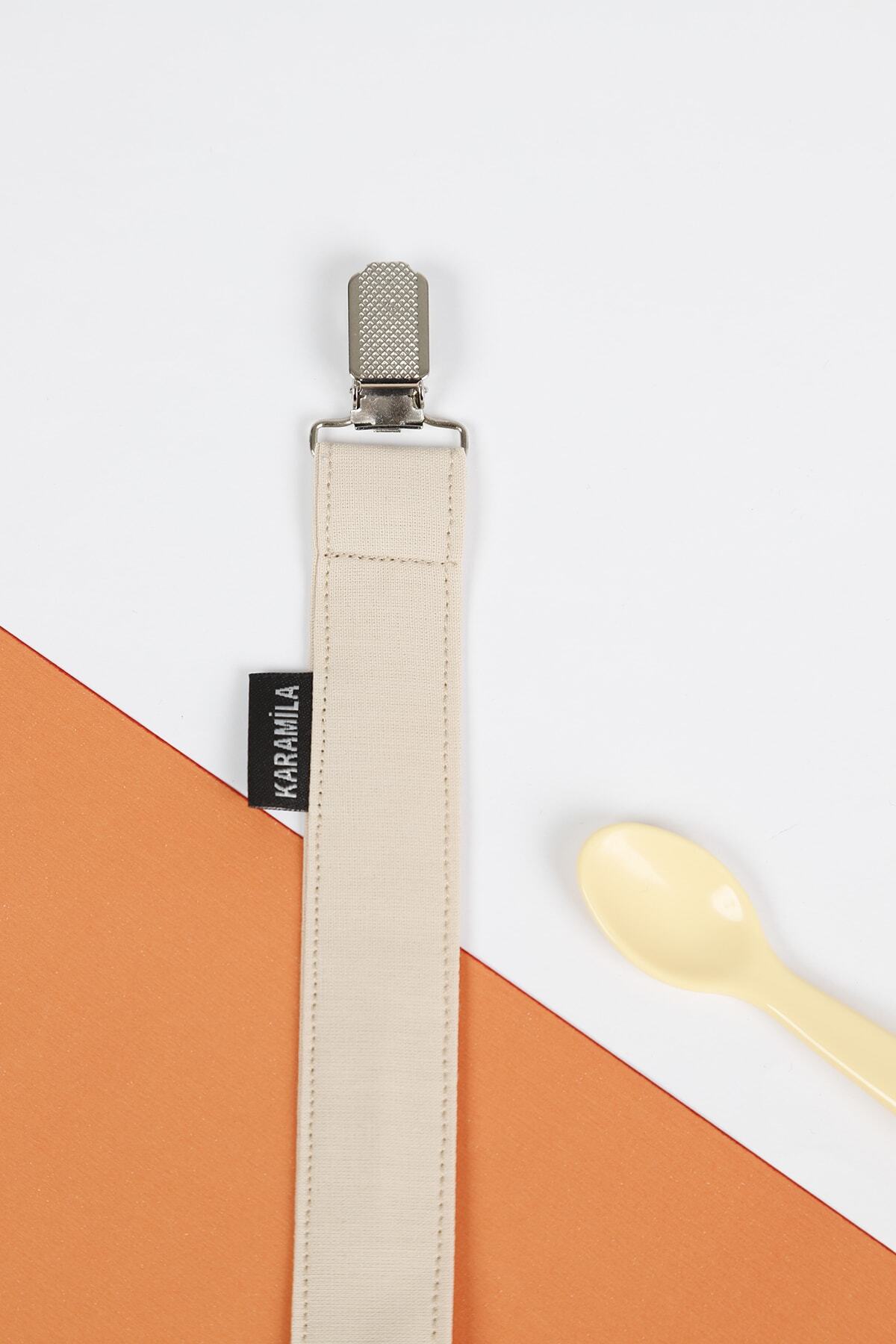 KARAMİLA Bej Emzik Askısı - Emzik Zinciri - Emzik Tutacağı - Beslenme Aksesuarı fotoğrafı 2 (önizleme)