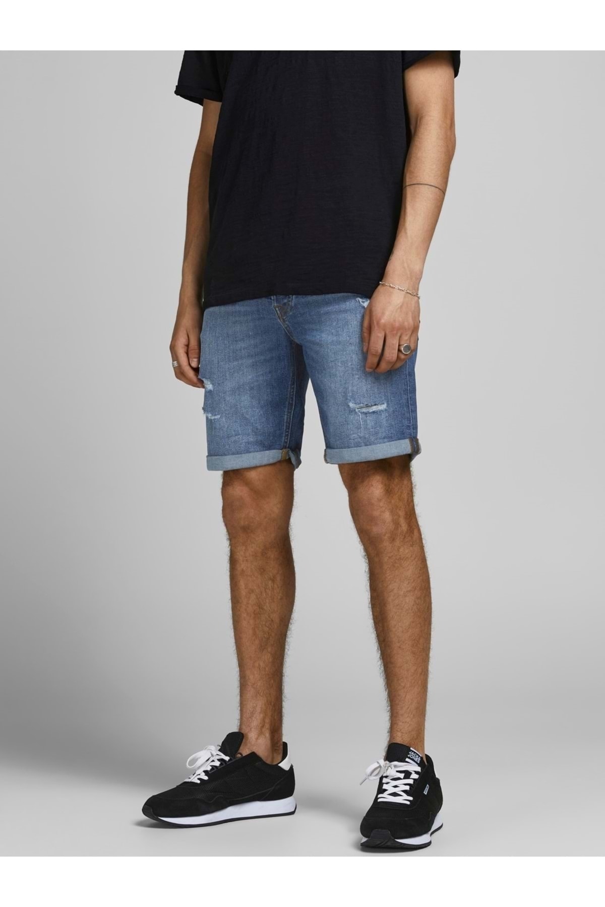 شلوارک برمودا جک اند جونز مردانه پنبه ای آبی  راسته  فاق نرمال   آستین بلند Daily/روزانه | Jack & Jones 12207640 TR - تصویر 8