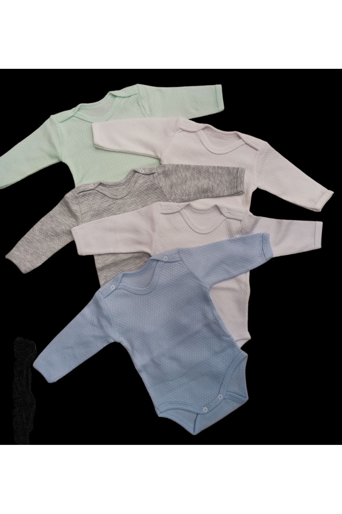 بادی نوزادی دخترانه سفید özdemirli bebe | 8 اورجینال - تصویر 4