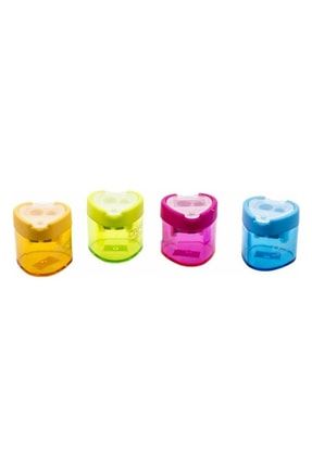 Kalemtraş (120 Lİ) Plastik Çift Delikli Hazneli Şeffaf Renkler Ns-2090 TYC00355250900