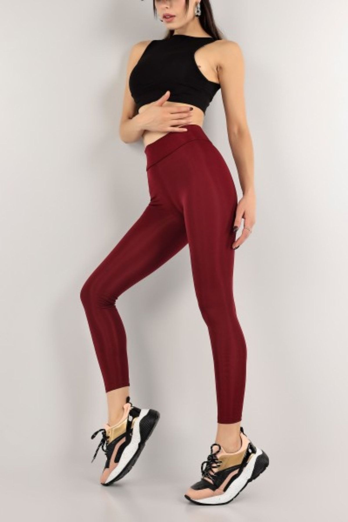 Burgundy athletic leggings clearance