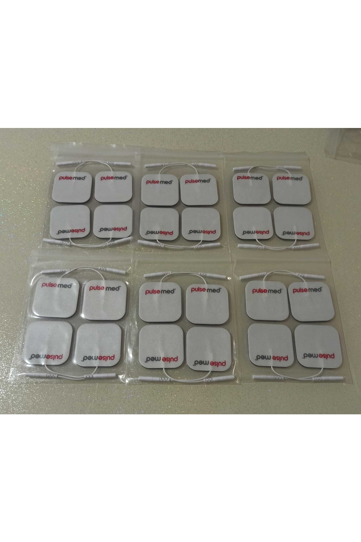 Tens Cihazı Kablolu Yedek Elektrot 5x5 Tens Pedi 4 Lü ( 6 Paket )