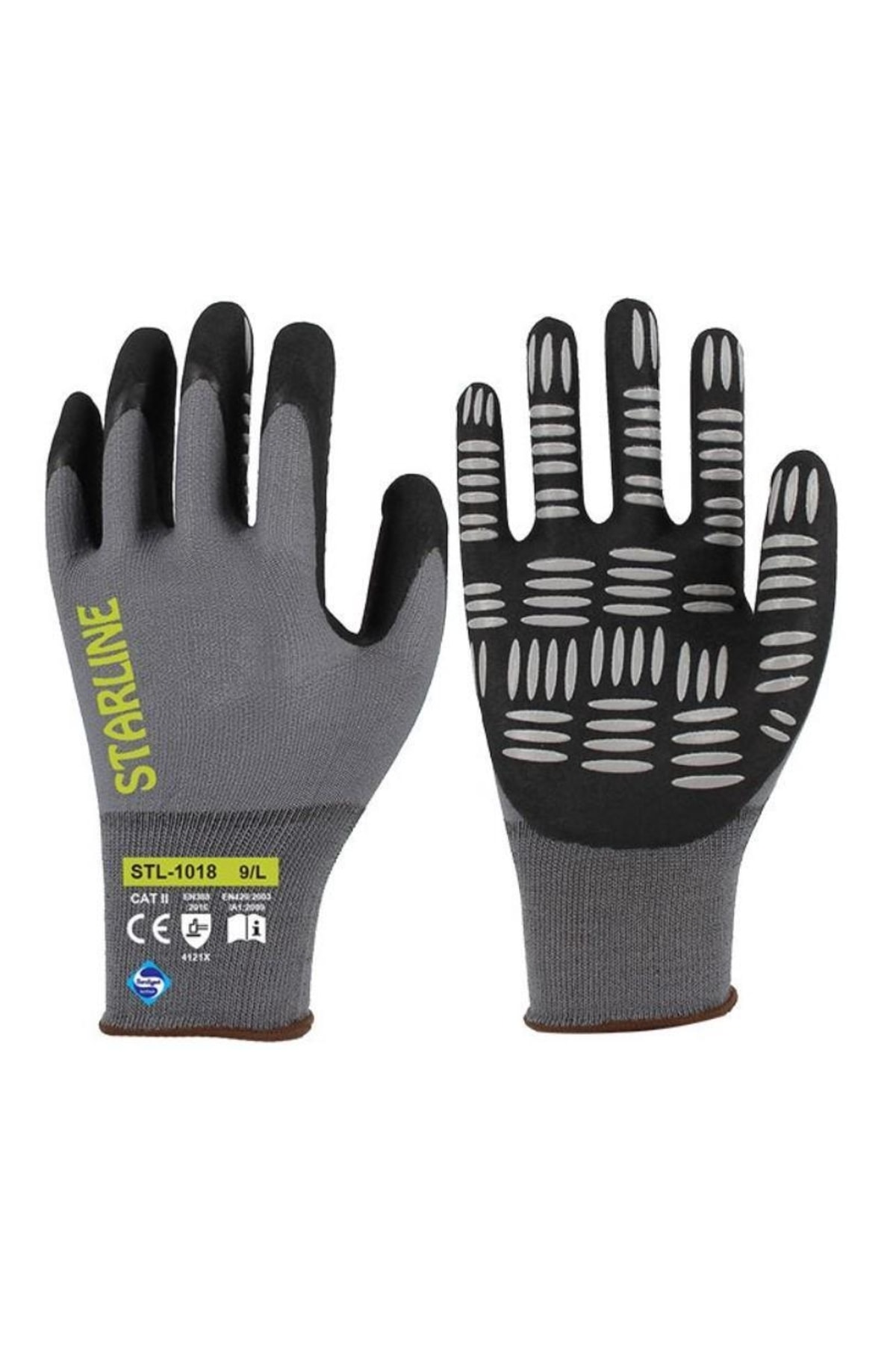 Starline Stl-1018 Köpük Nitril Çizgili Eldiven No:8