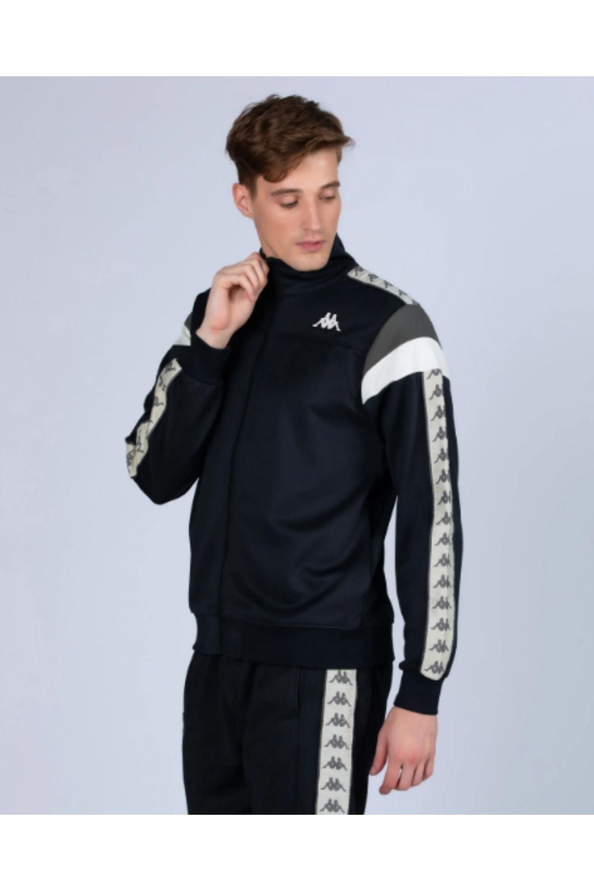 Kappa Erkek Siyah-krem 222 Banda Merez Slim Fermuarlı Sweatshirt Vo341h5vw-005