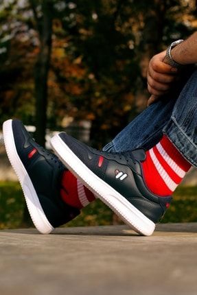 - Jason Lacivert - Kırmızı Ultra Hafif Rahat Esnek Erkek Spor Sneaker Ayakkabı JASON200