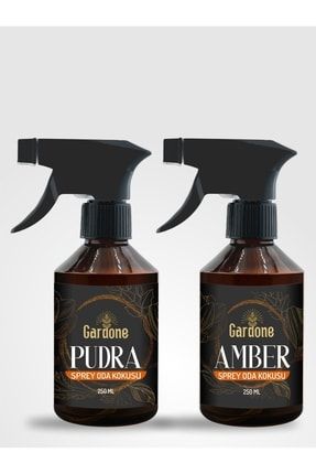 Amber Pudra Oda Ve Çamaşır Spreyi Oda Parfümü Koku Giderici 2x250 ml Gardone -Amber+Pudra Oda Kokusu