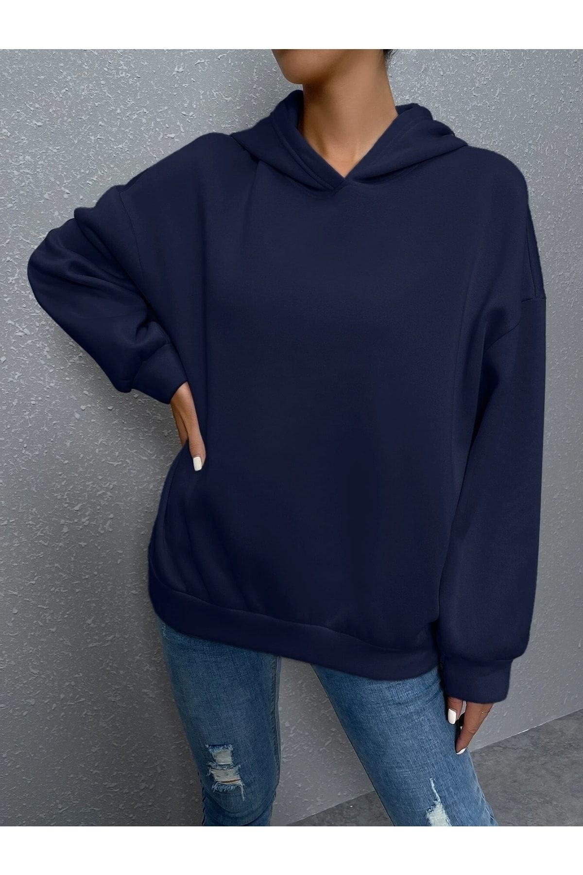 Plain navy cheap blue sweatshirt