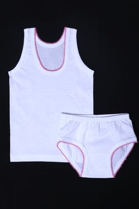 Kız Bebek Beyaz Nakışlı 18-24 Ay 2li Çamaşır Takım 322-11 GRPCM00011803