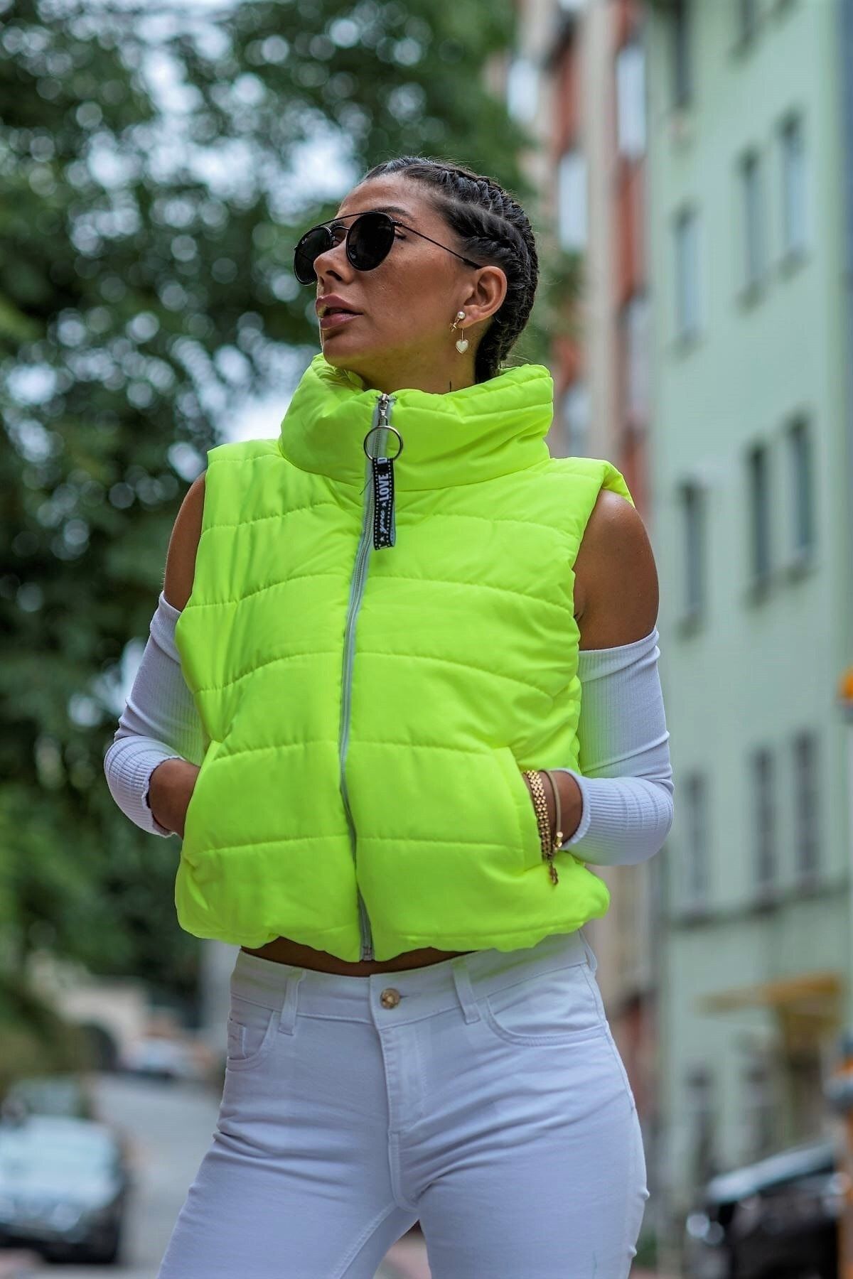 Neon new arrivals puffer vest