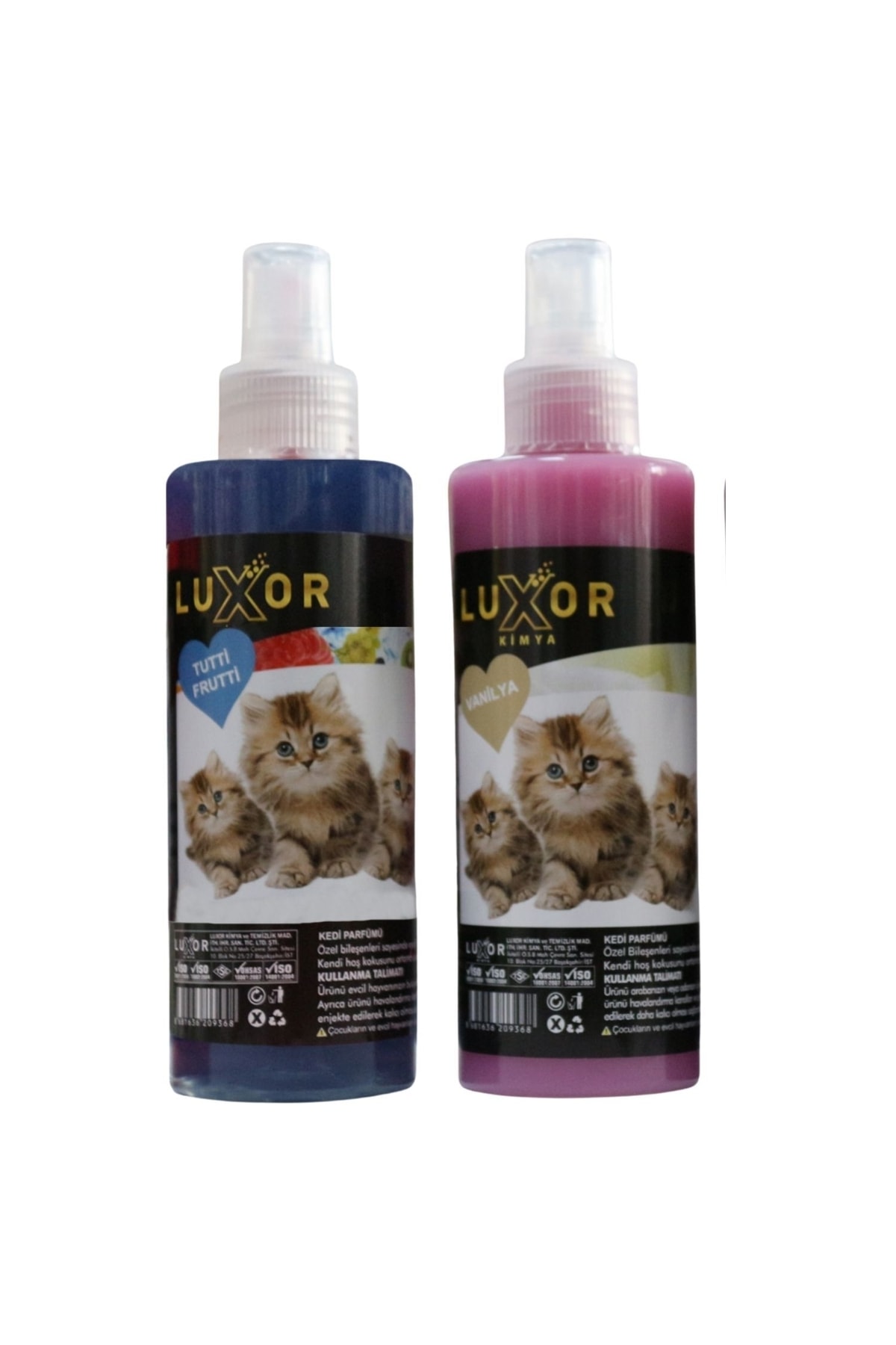 Luxor Kimya Kimya Kedi Parfümü 2li Set Vanilya+tutti Frutti 200 Ml