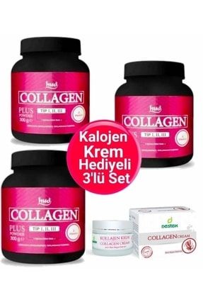 Collagen Plus Powder 3'lü X 300 Gr + Collagen Yüz Bakım Krem 50ml Ve Sabun 150 Gr LN-623+723+573