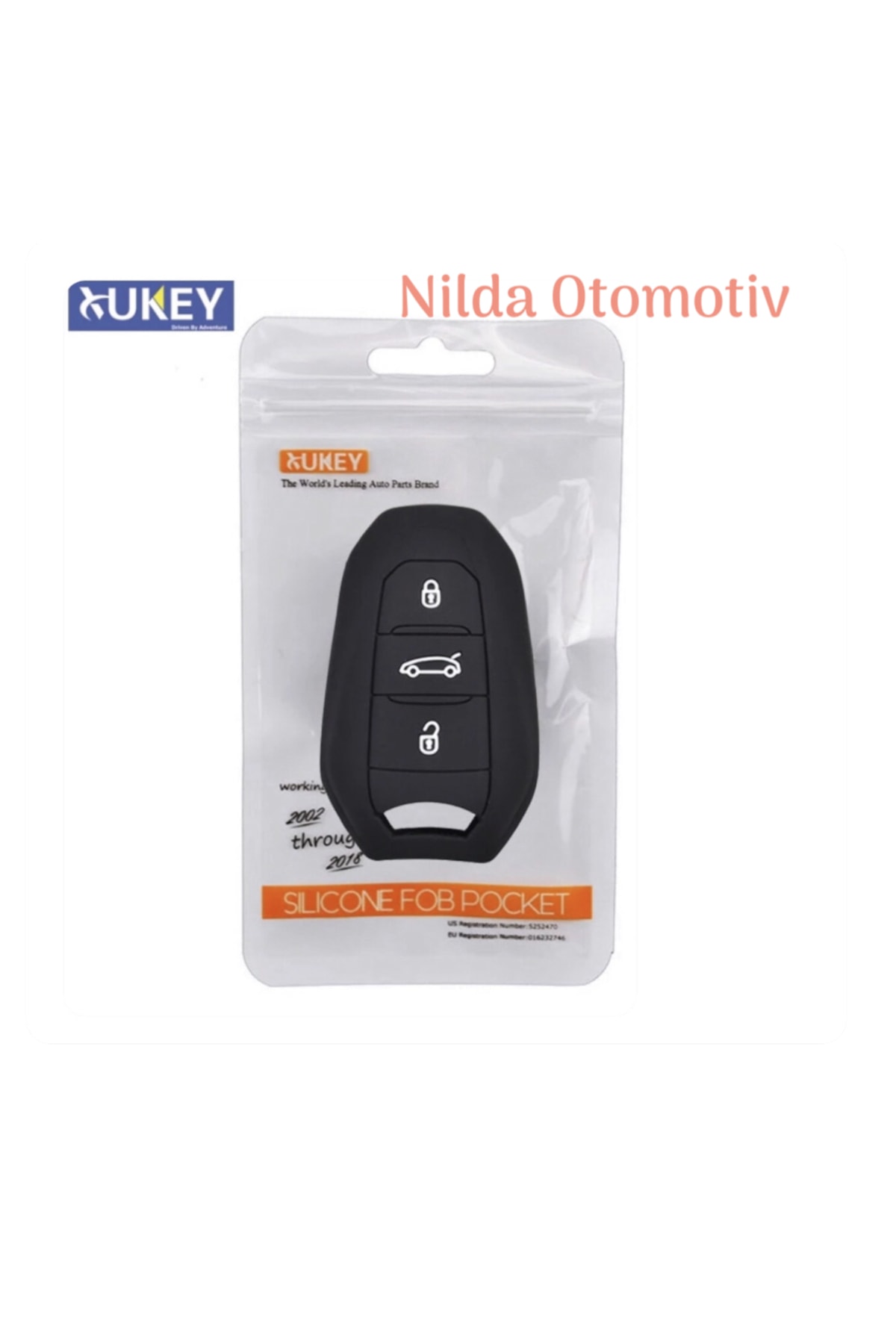 Custodia Portachiavi Auto In Lega Di Alluminio E Pelle – Compatibile Con Peugeot E Citroen (Modelli 3 Tasti, Keyless Go) – Colore Nero, Con Fibbia Metallica E Portachiavi Incluso
