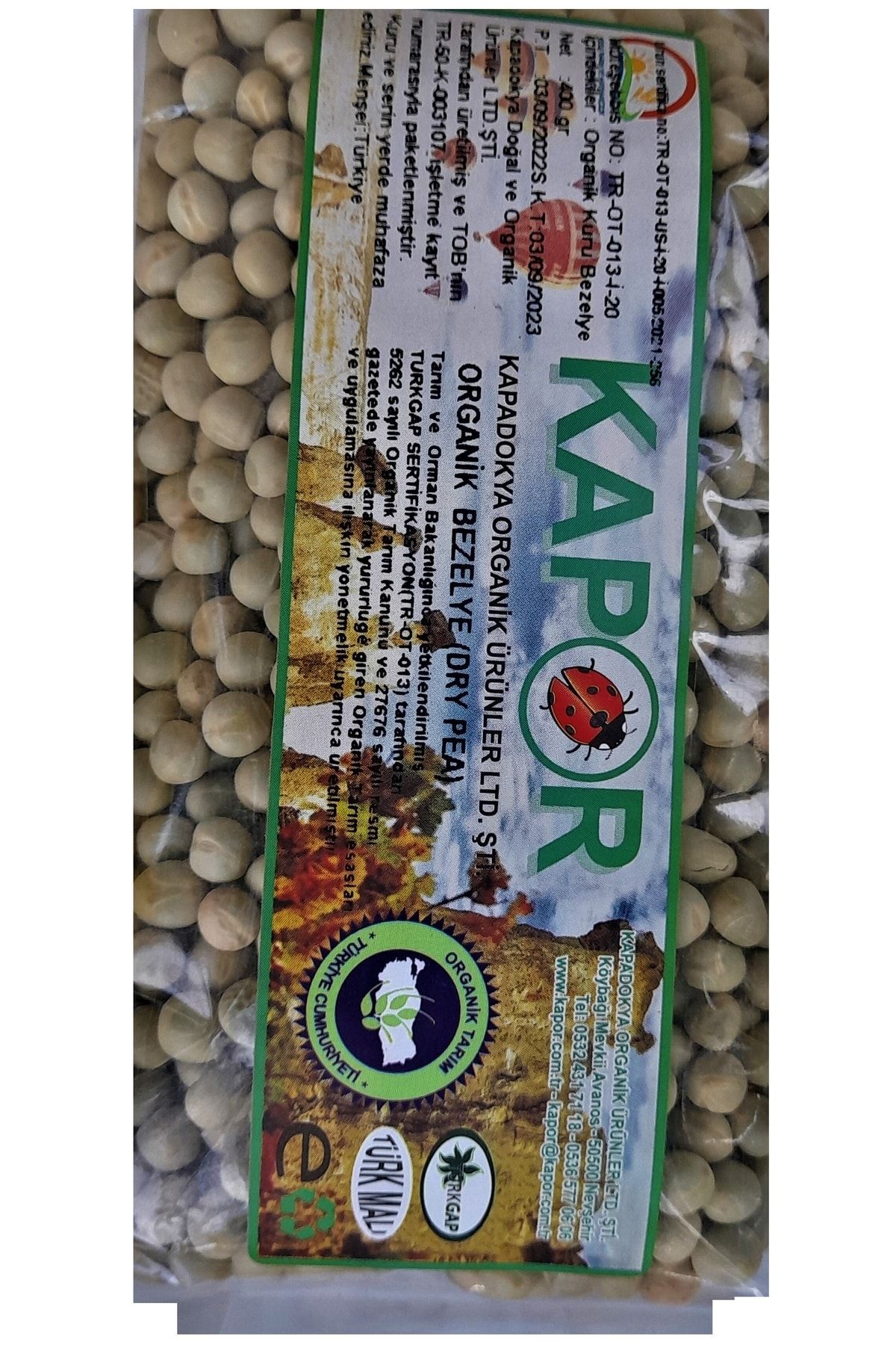 KAPOR Organik Kuru Bezelya 400 Gr