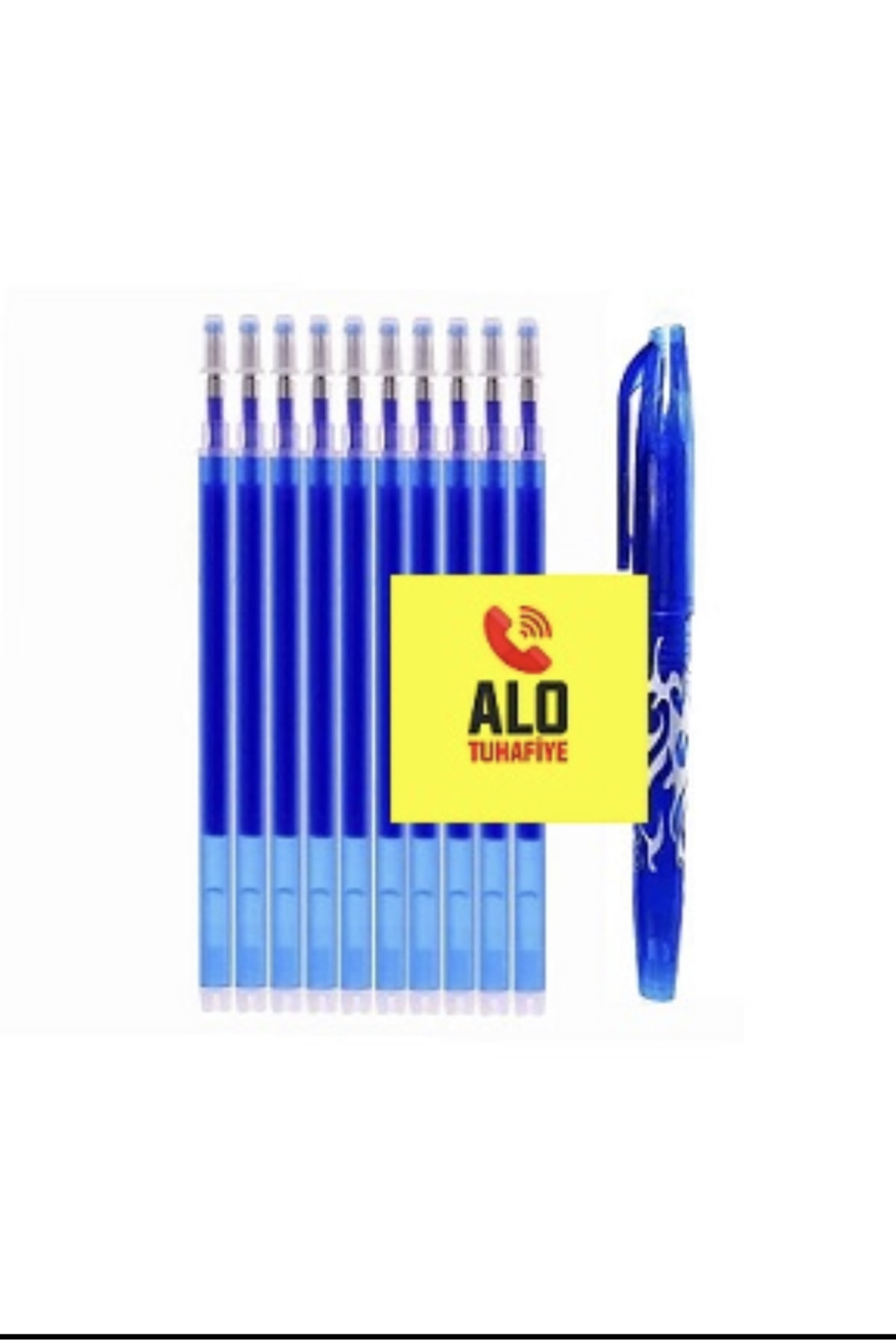 ALOTUHAFİYE UÇAN KALEM VE 10 ADET İÇİ (mavi renk)