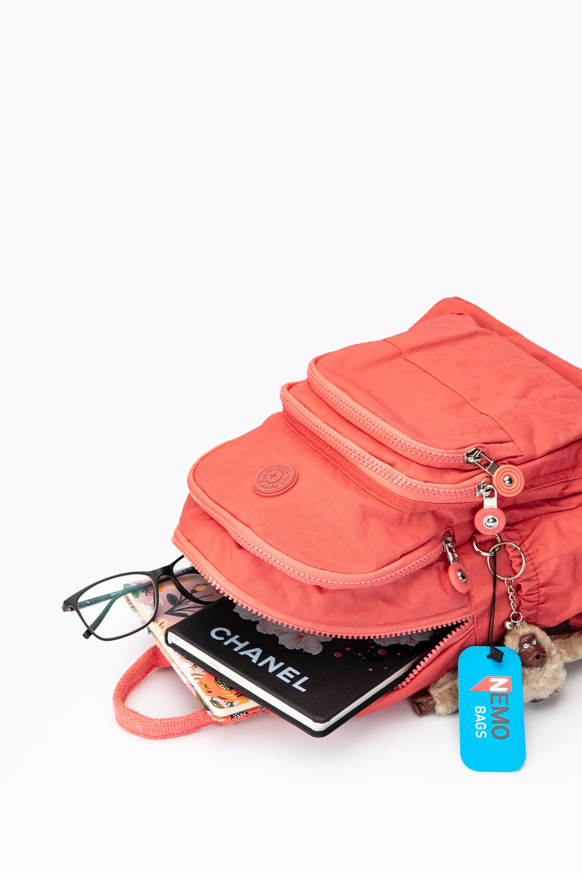 کوله پشتی زنانه نارنجی NEMO BAGS | NEMOBAGS251 اورجینال - تصویر 7