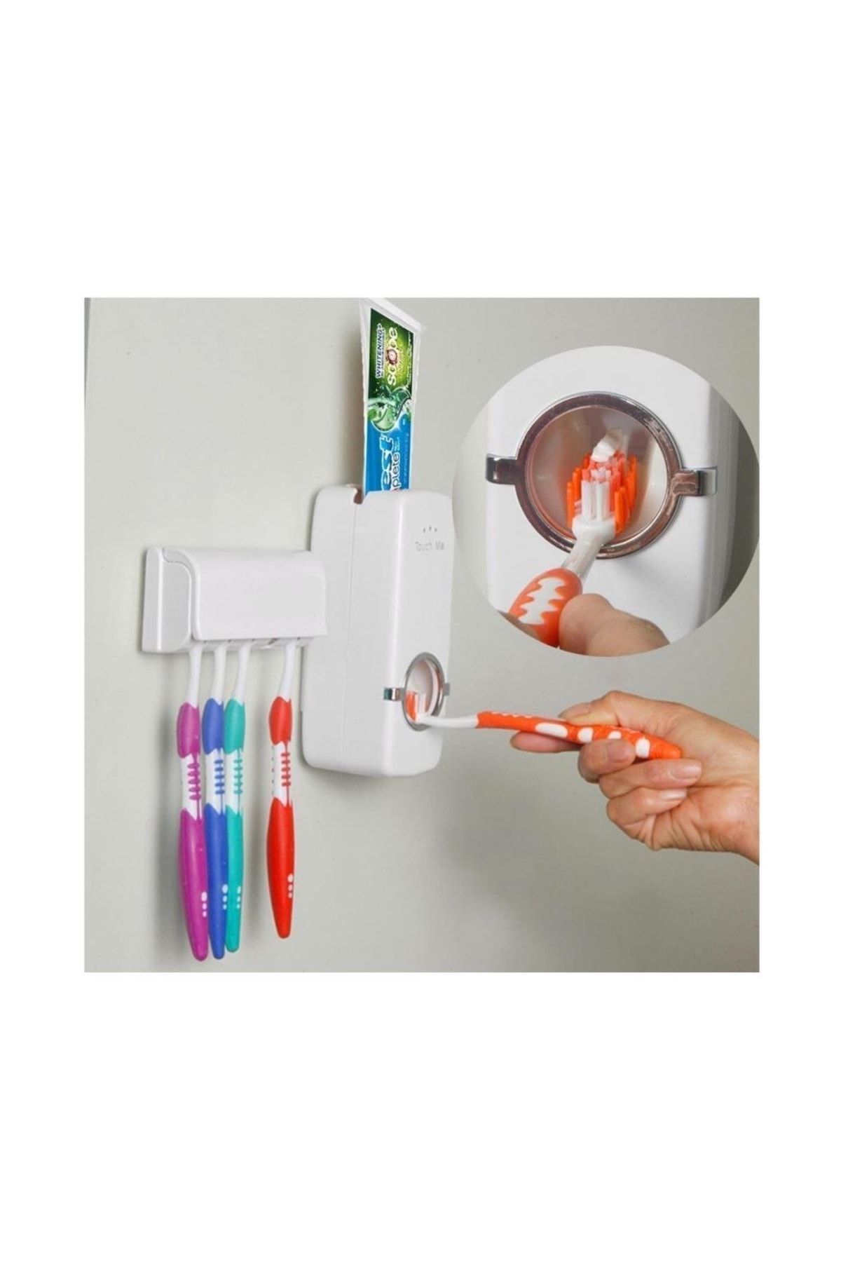 optana-Toothpaste Squeezing Machine Brush Holder Paste Squeezer with 5 Brushes 6