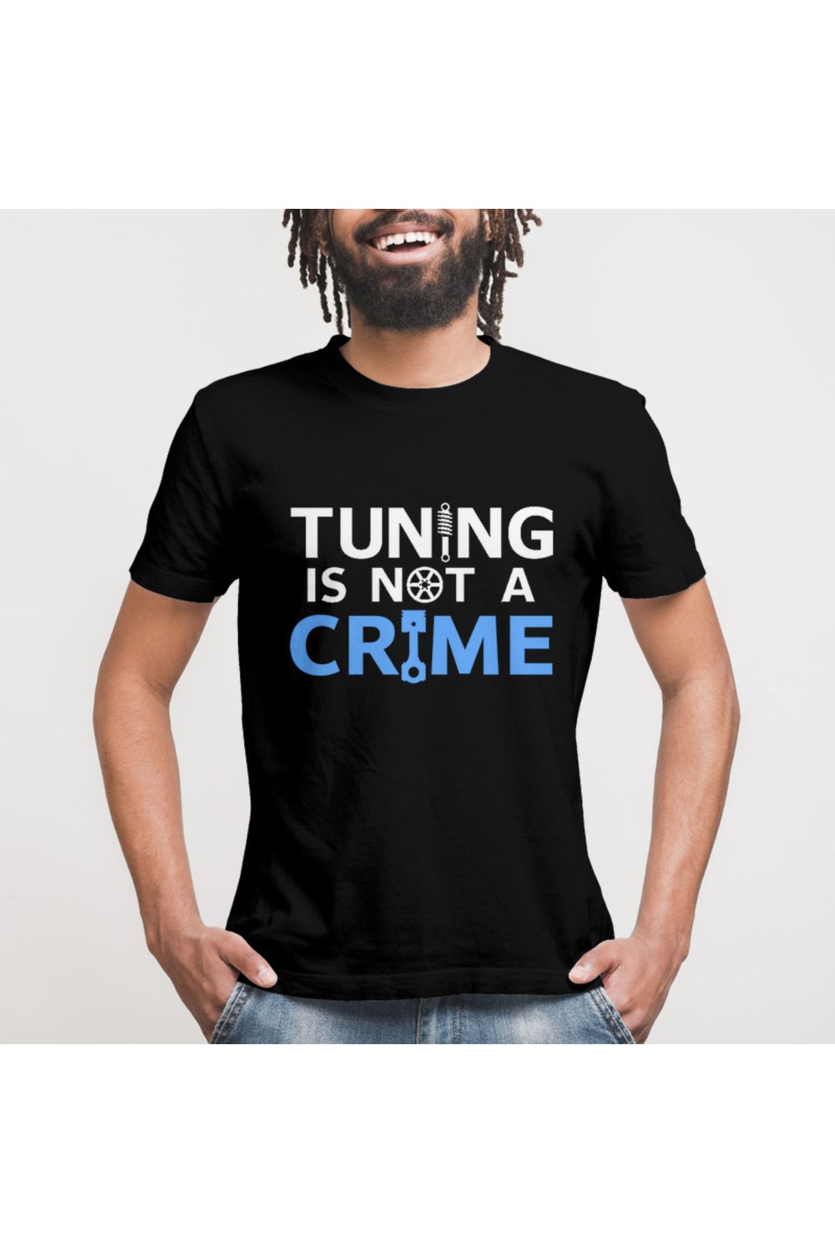 Built By Crazy-Tuning Is Not A Crime Unisex T-Shirt 3