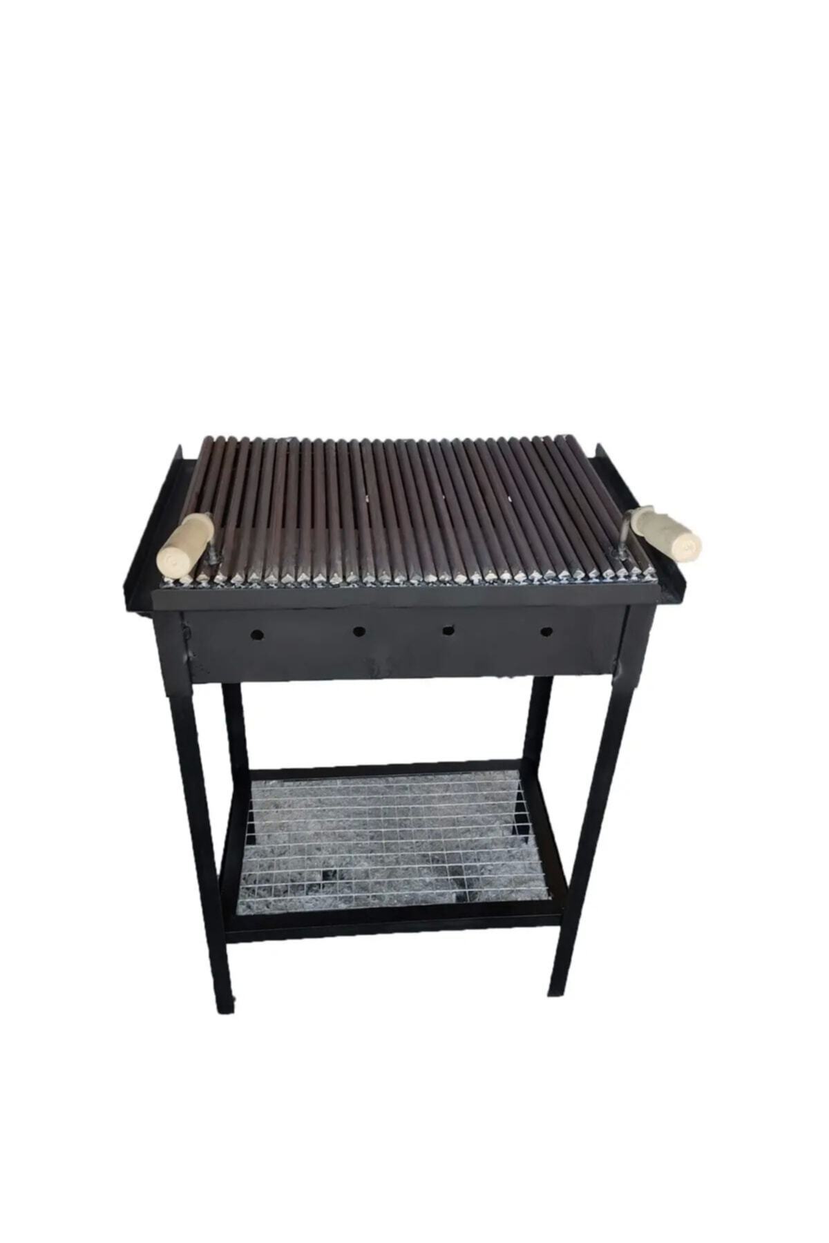 35x55 Fırın Ateş Tuğlalı Steak Nusret Döküm Izgaralı Ayaklı Bahçe Mangalı 2