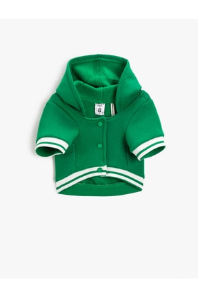 Koton Kap&uuml;şonlu K&ouml;pek Sweatshirt Işlemeli I&ccedil;i Polarlı