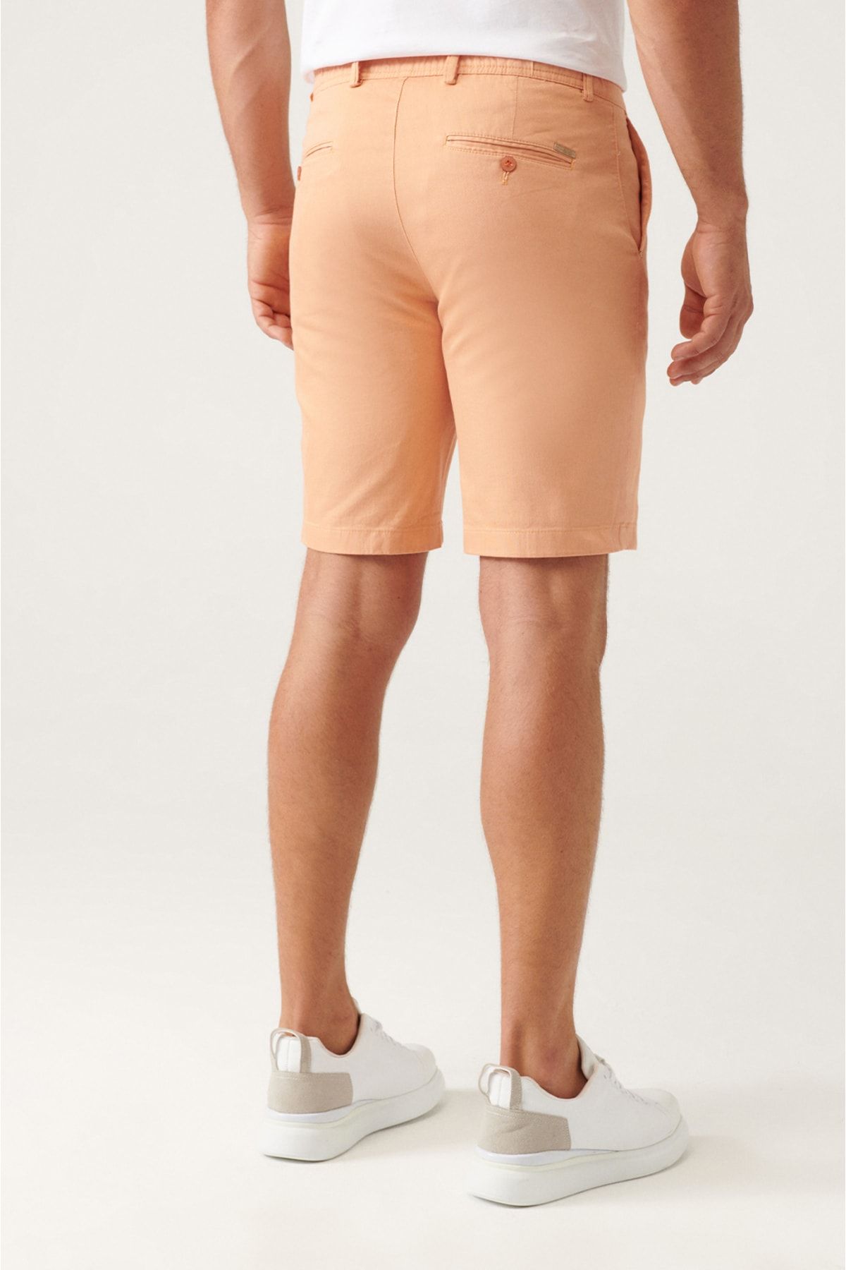 Avva Erkek Turuncu Esnek Belli Relaxed Fit Şort A21y3611 VB8306