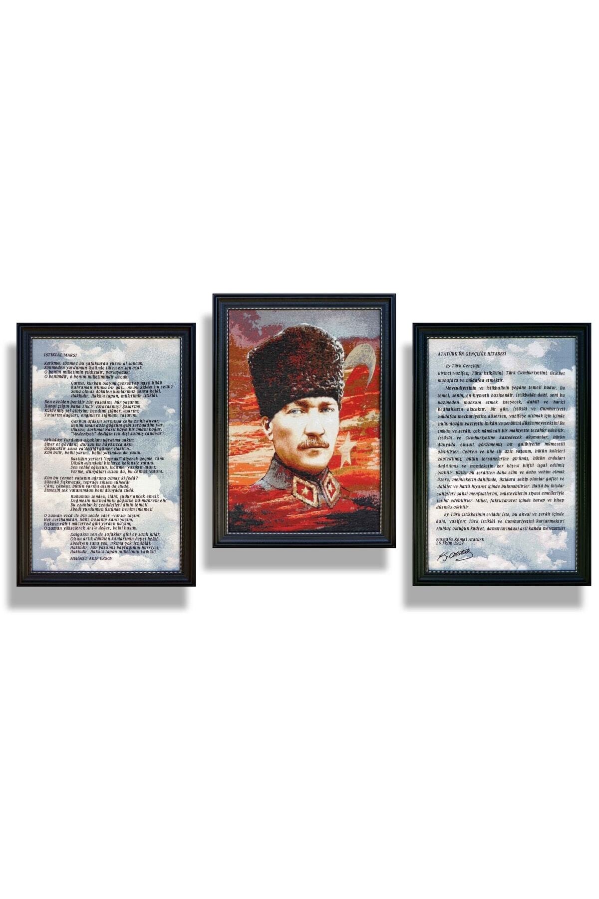 Niva F44 Dokuma Goblen Kumaş -atatürk'ün Gençliğe Hitabesi- 50x80 fotoğrafı 5 (önizleme)