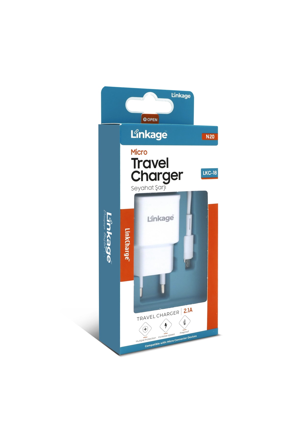 Lkc-18 2.1a 10watt Micro Kablolu Şarj Cihazı-1 Metre