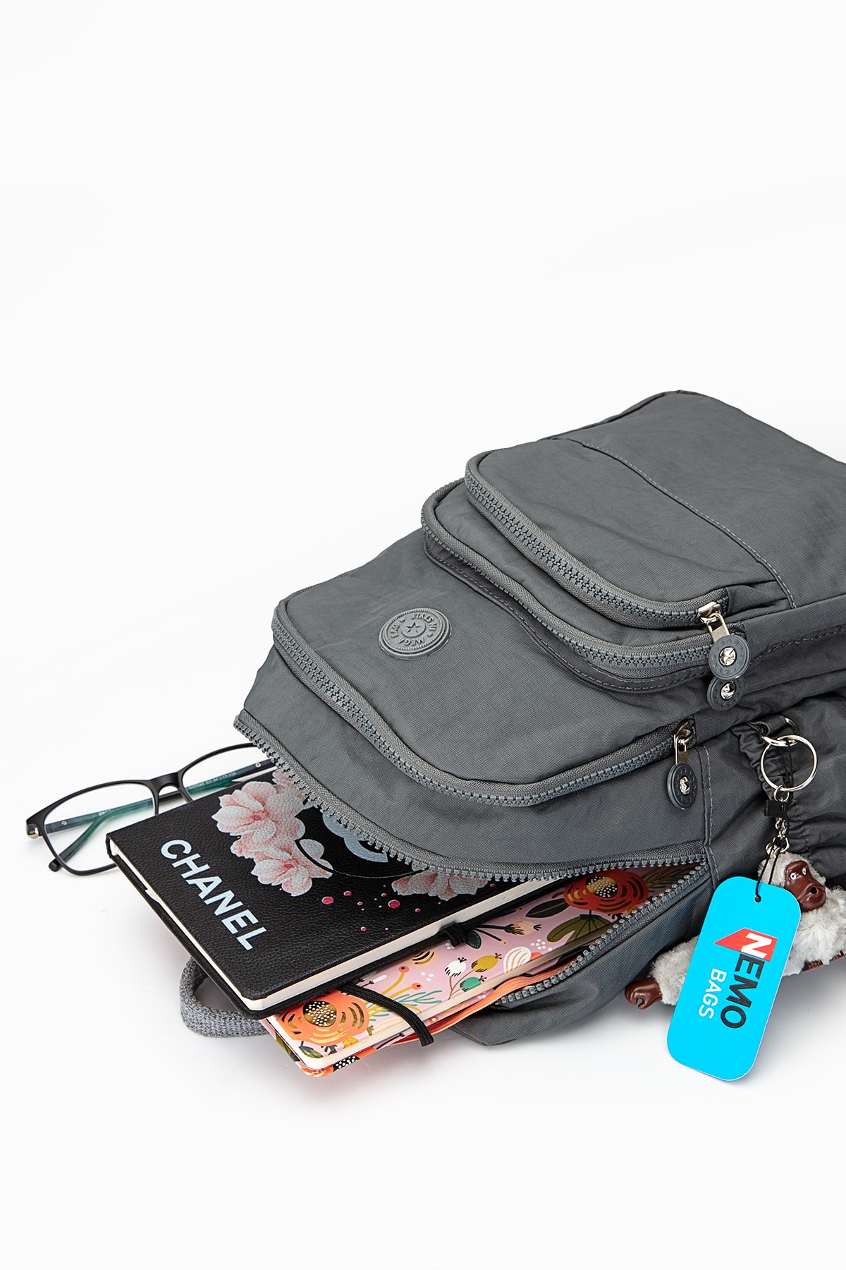 کوله پشتی زنانه خاکستری NEMO BAGS | NEMOBAGS251 اورجینال - تصویر 3
