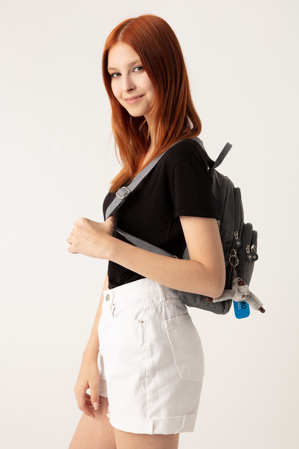 کوله پشتی زنانه خاکستری NEMO BAGS | NEMOBAGS251 اورجینال - تصویر 8