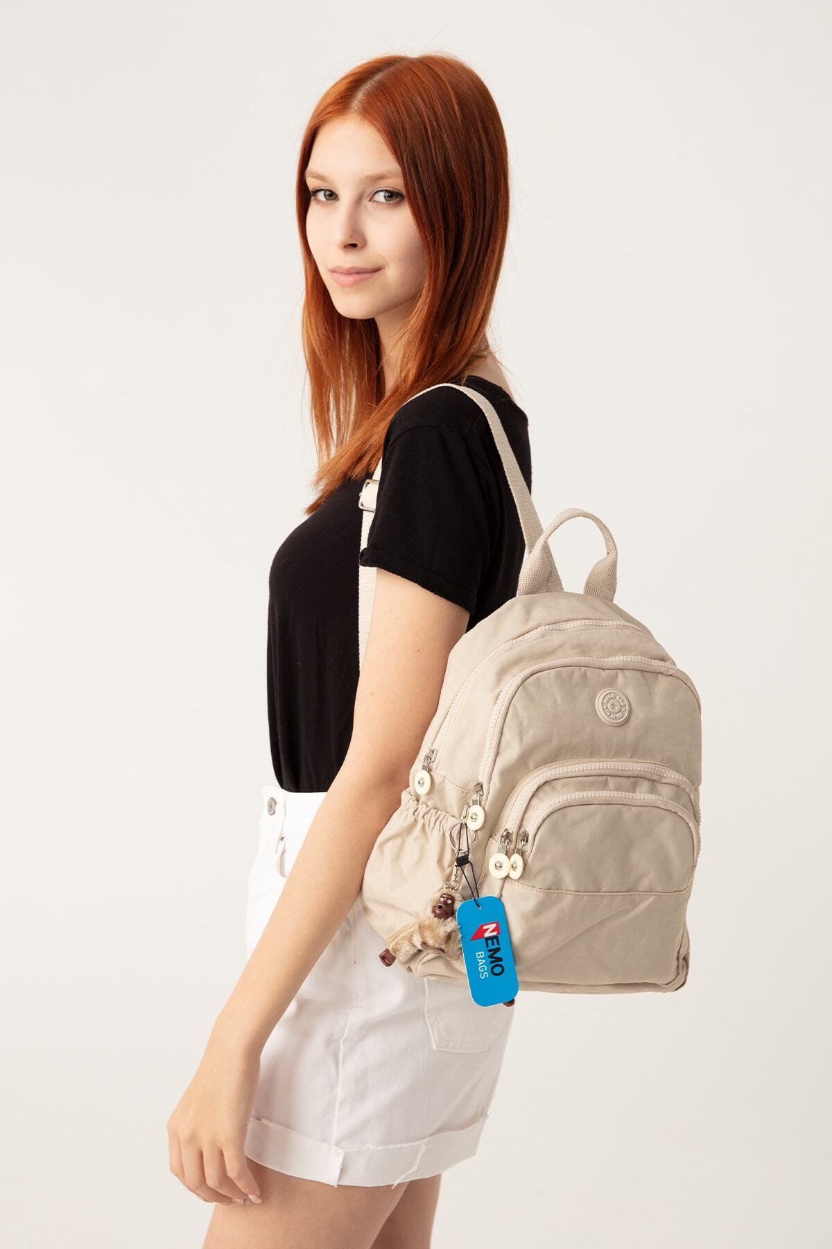 کوله پشتی زنانه بژ NEMO BAGS | NEMOBAGS251 اورجینال - تصویر 2