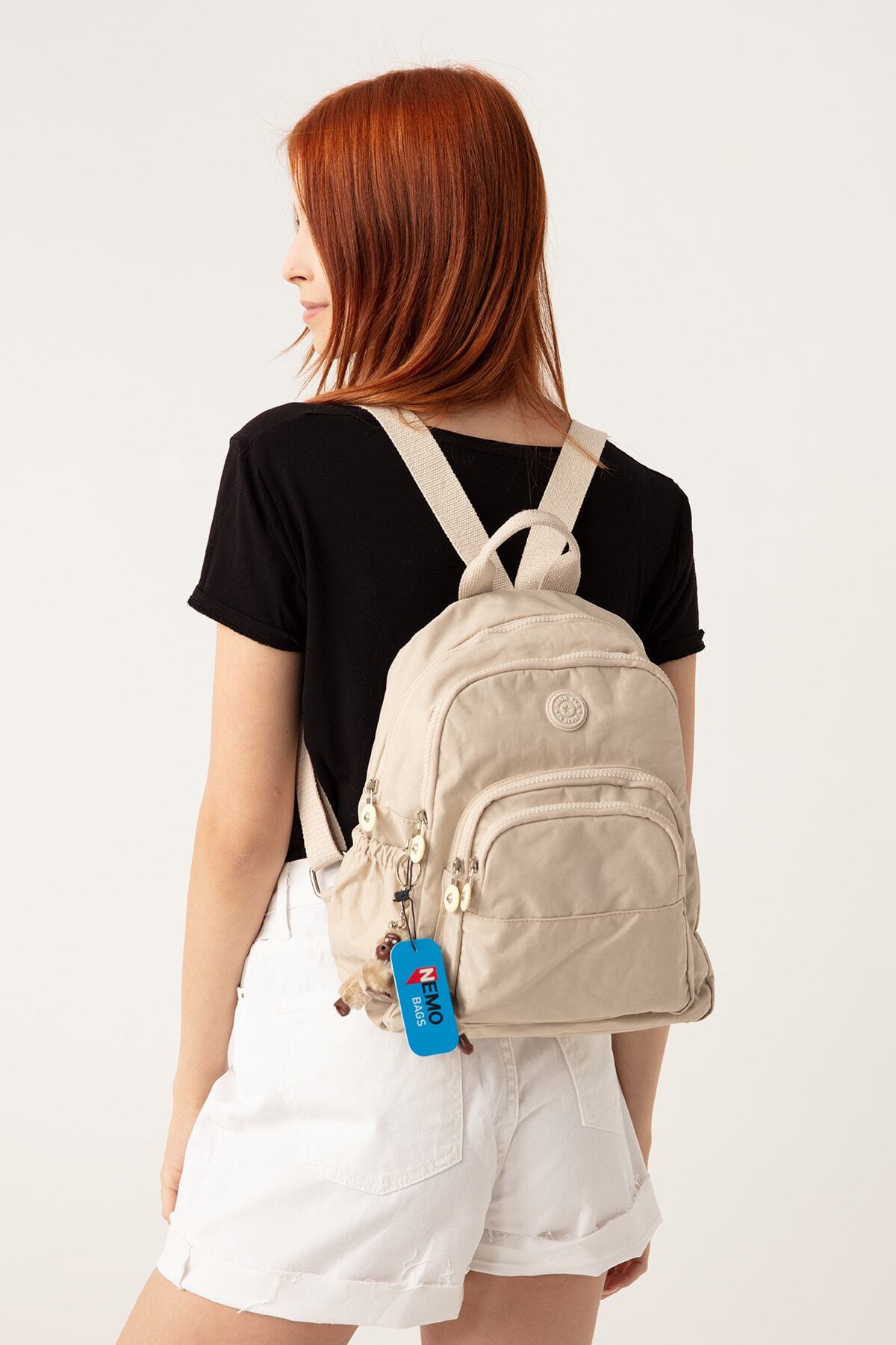 کوله پشتی زنانه بژ NEMO BAGS | NEMOBAGS251 اورجینال - تصویر 3